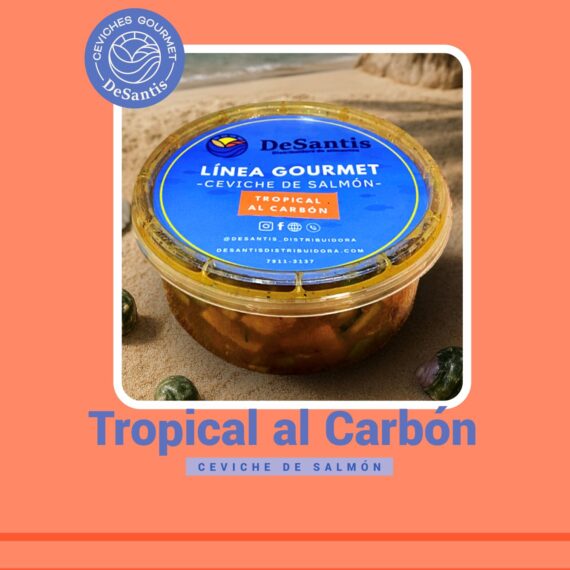 CEVICHE DE SALMON TROPICAL AL CARBON
